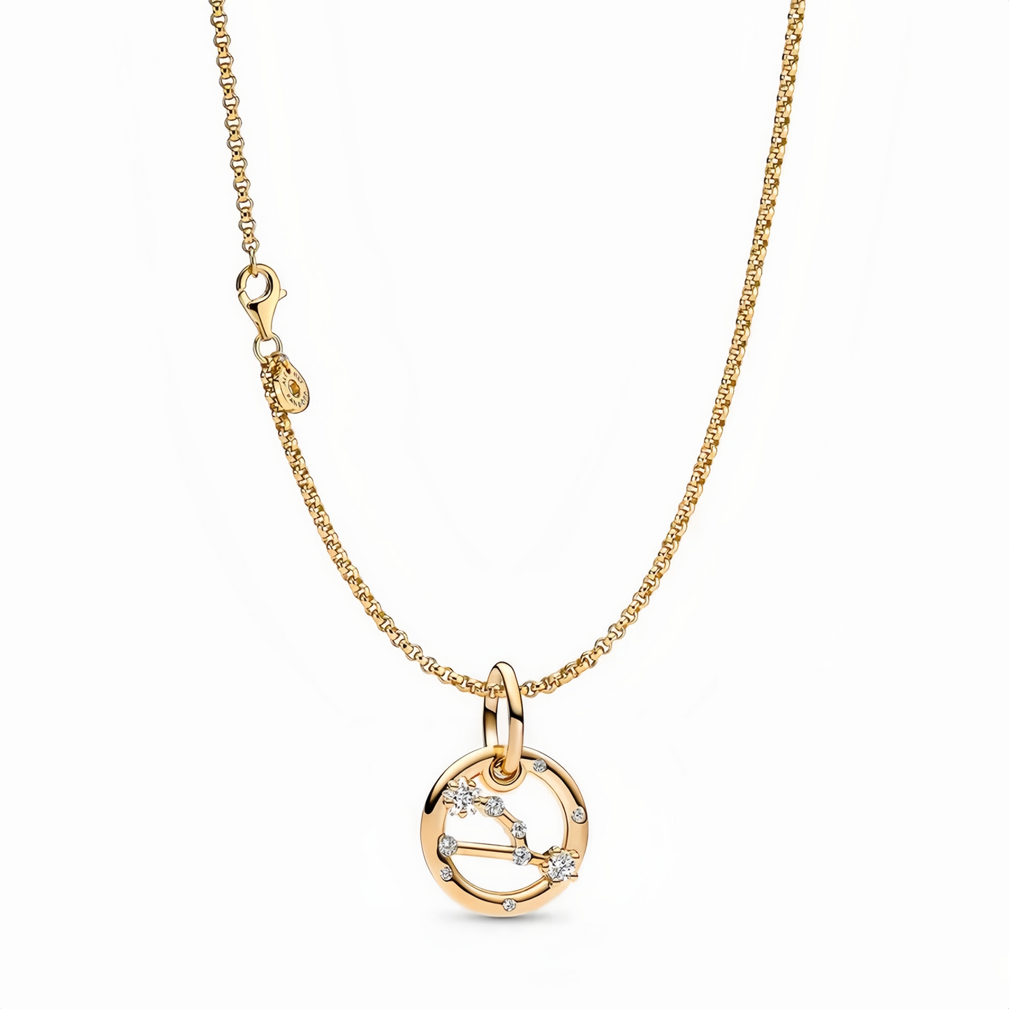 14K Gold-Plated Birthstone Constellations Zirconia Guardian Lucky Pendant Necklace