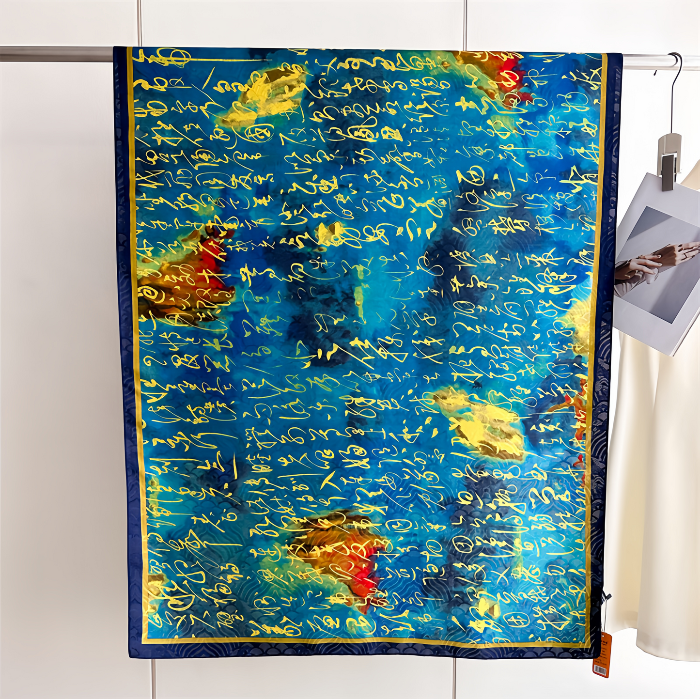2025 New Dragon Scale Silk Road Handwoven Silk Scarf - UV-Protective Lightweight Vintage Chinese Ethno Fashion Shawl