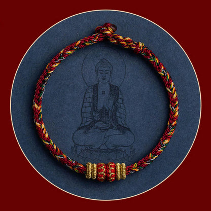 Handmade Chinese Zodiac Natal Buddha Luck Strength Braided String Bracelet -  2025's Top Trend