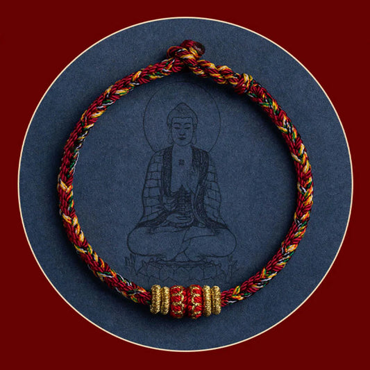 Handmade Chinese Zodiac Natal Buddha Luck Strength Braided String Bracelet -  2025's Top Trend
