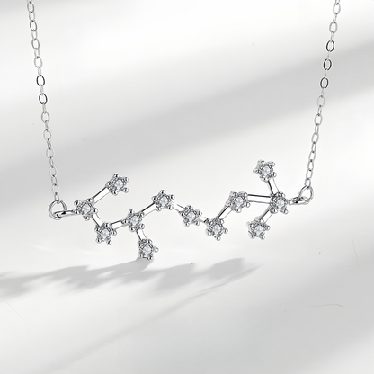 925 Sterling Silver Zodiac Astrological Blessing Pendant Necklace