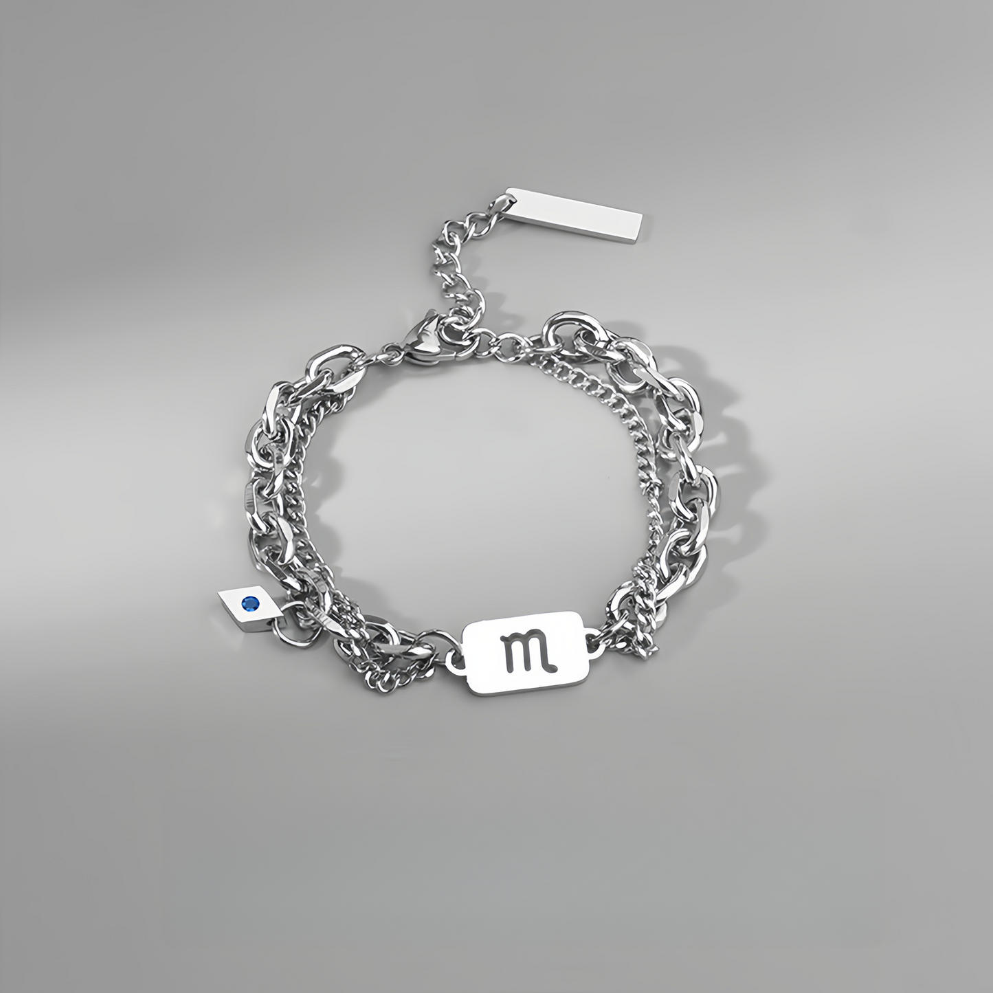Titanium Steel 12 Zodiac Signs Peaceful Guardian Elegant Bracelet