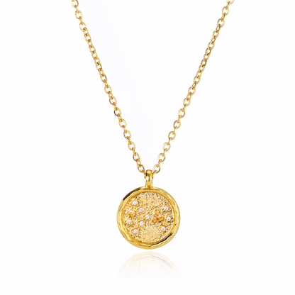 14K Gold Plated Zodiac Star Map Pendant Necklace for All Zodiac Signs – Love Jewelry Gift for Couples