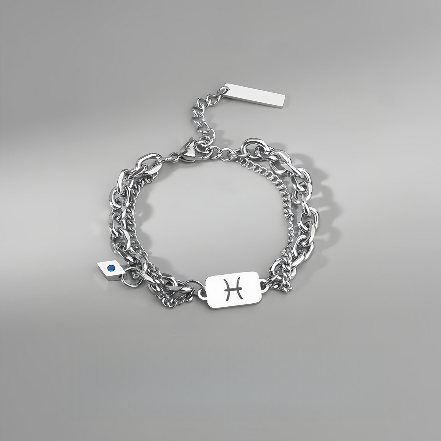 Titanium Steel 12 Zodiac Signs Peaceful Guardian Elegant Bracelet