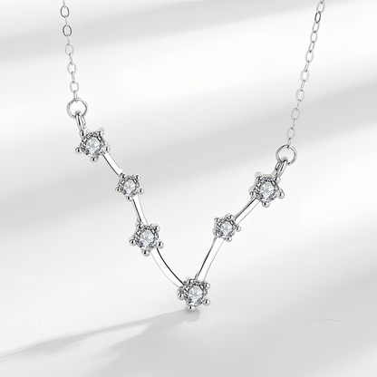 925 Sterling Silver Zodiac Astrological Blessing Pendant Necklace