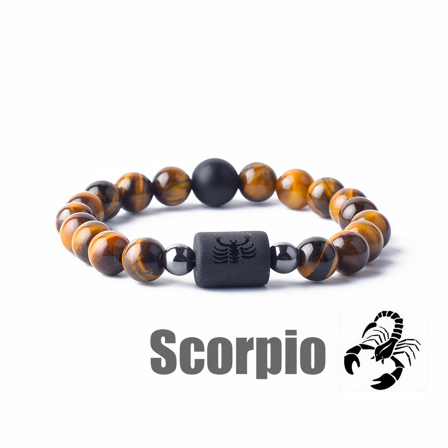 12 Zodiac Signs Obsidian Dynamic Protector Bracelet – Eternal Guardian Promise for Three Lives, Mystical and Elegantly Designed